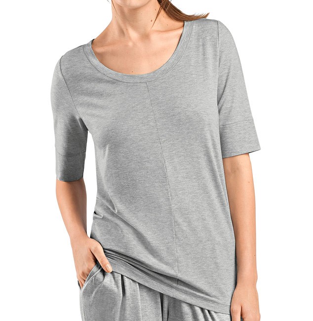 hanro-yoga-shirt-077994-1148-grit-melange_1 YOGA Shirt in Grit Melange von HANRO