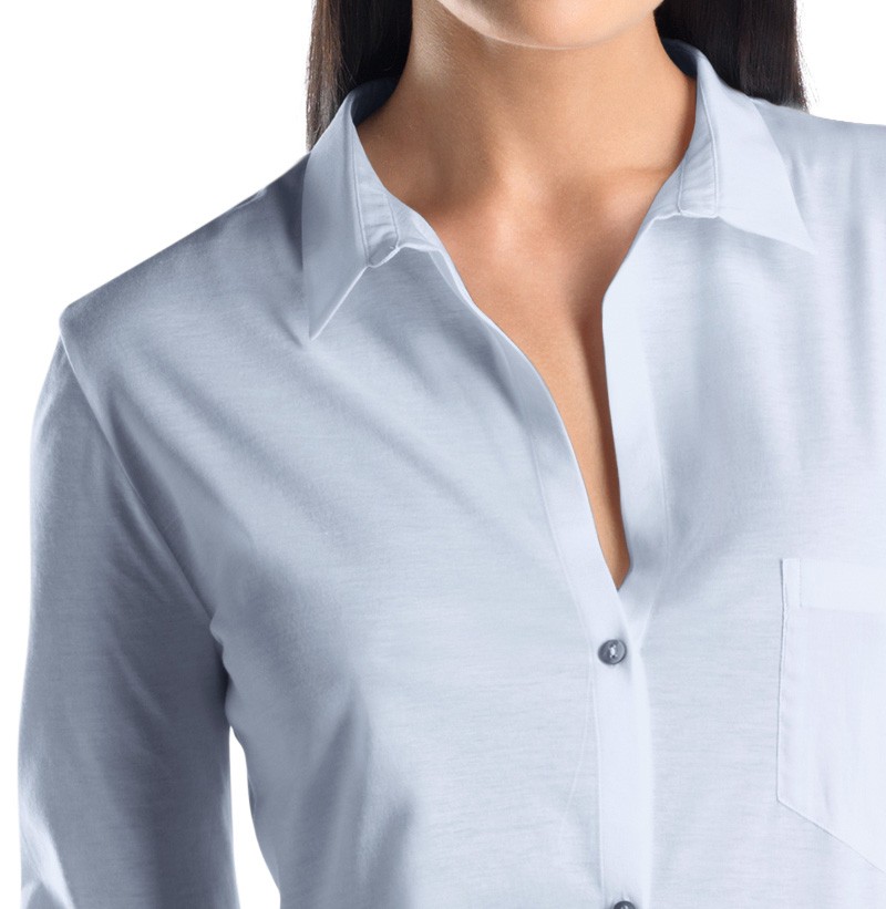 HANRO_Basic_Cotton_Deluxe_Nachthemd_Sleepshrit_0511_077958 Detail Fronpartie mit Knöpfen