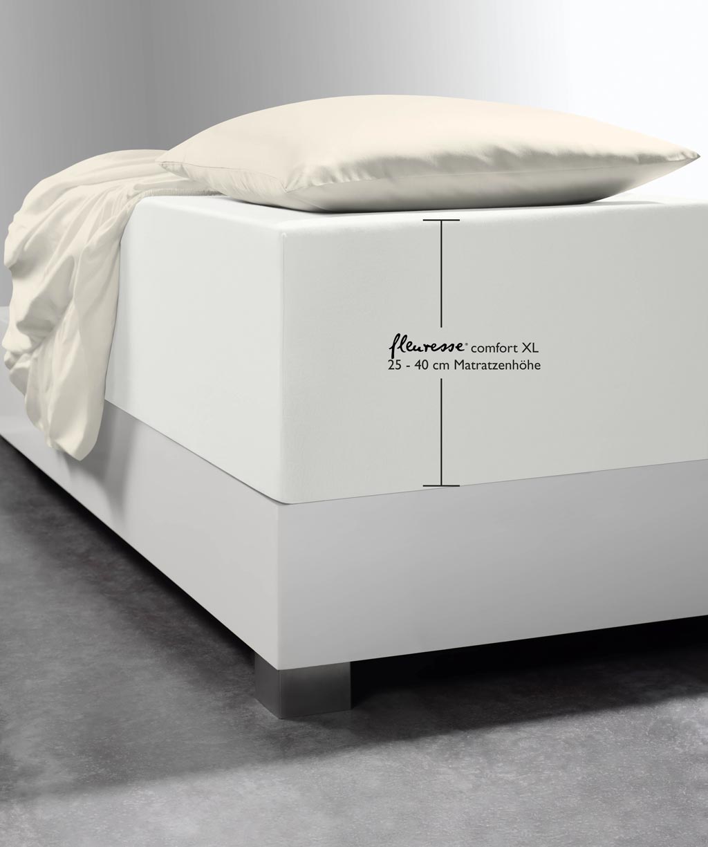 Comfort XL-Fixleintuch Jersey Naturweiss