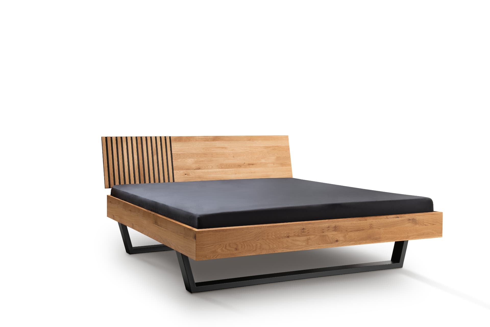 Wildeichen-Bett MANHATTAN