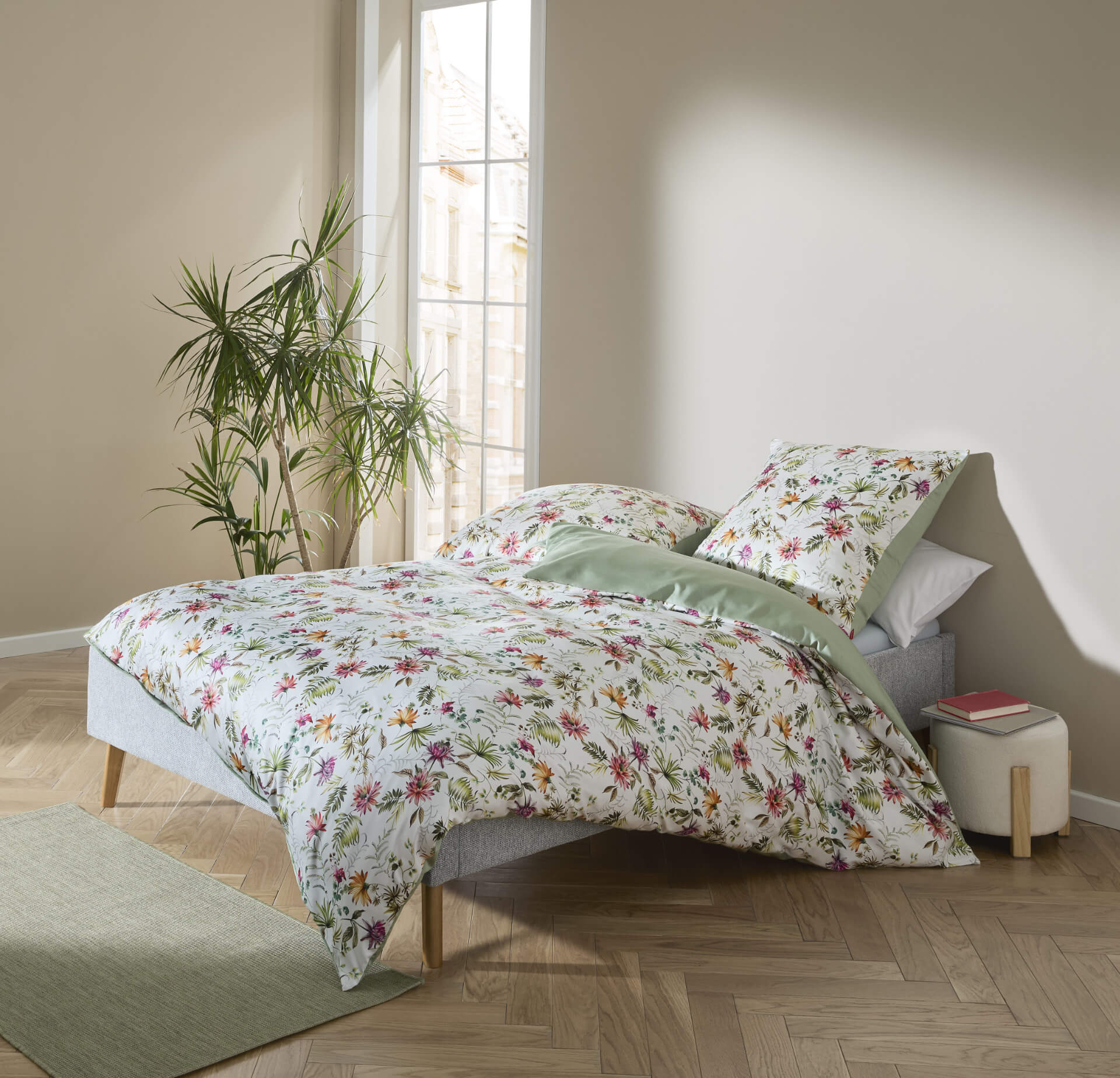 Wende-Bettwäsche modern elegance S Blumen