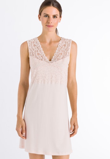 HANRO_Basic_071334_077929_3 Ärmelloses Nachthemd Moments in Crystal Pink