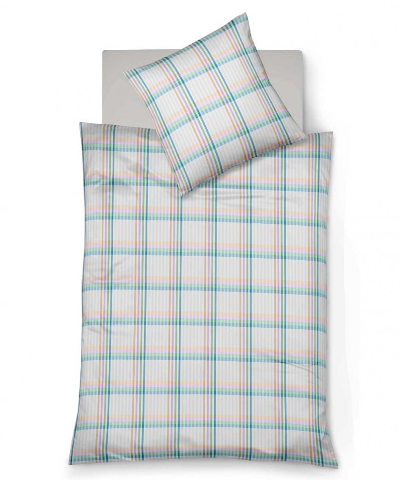 42269-Wendebettwasche-aus-Batist-mit-Karo-in-feinblau-und-feingrun-und-feinrosa-und-feinorange Mako Batist mit bunten feinen Karos