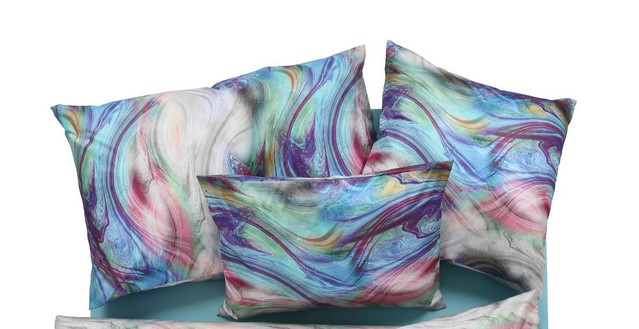 Kissenbezug-wave Tamara R Satin Bettwäsche mit Wellen, bunt, Kissendetails