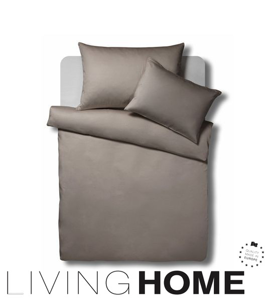 LH-1009-729-Schlamm LivingHome Satin Bettwäsche Schlamm