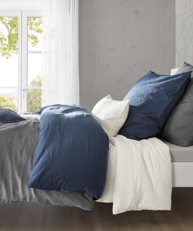 Collection-Provence-Baumwoll-Leinen-Bettwasche-in-weiss_blau_grau Collection Provence UNI