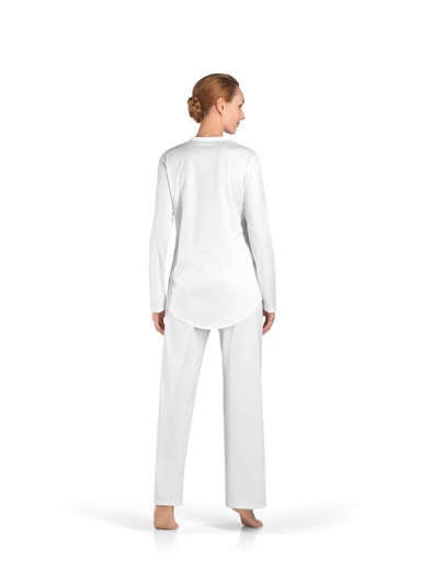 HANRO_Basic_070101_077956_3 Backsite Damen-Pyjama COTTON Deluxe Weiss
