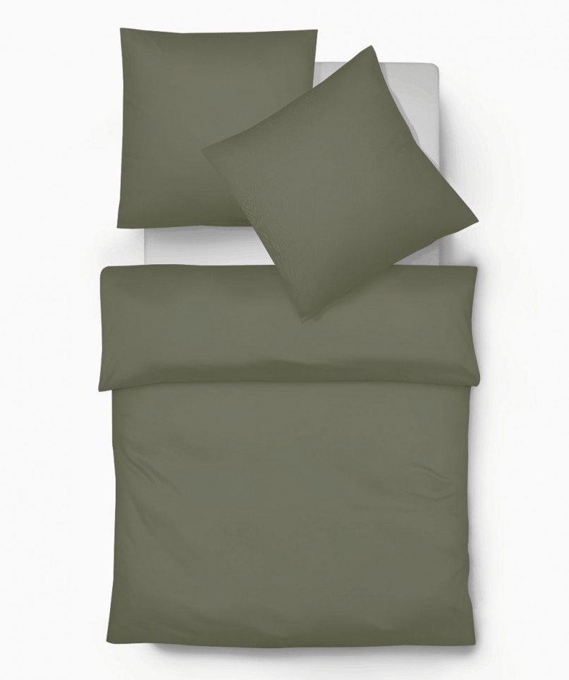 Lech-3089-oliv5-1 Flanell Bettwäsche Lech Oliv