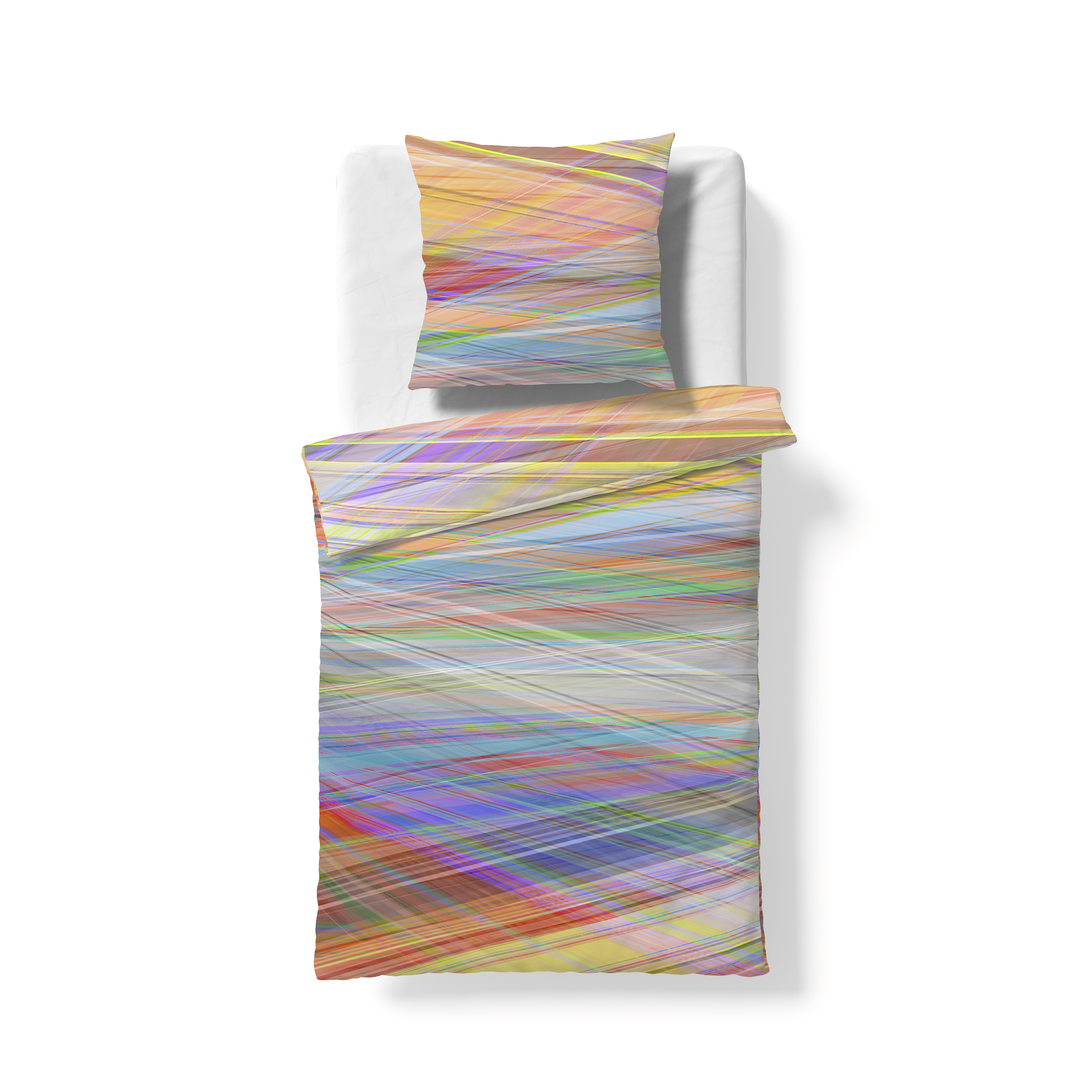 Mako-Satin Bettwäsche Bed Art S – Grafik multicolor