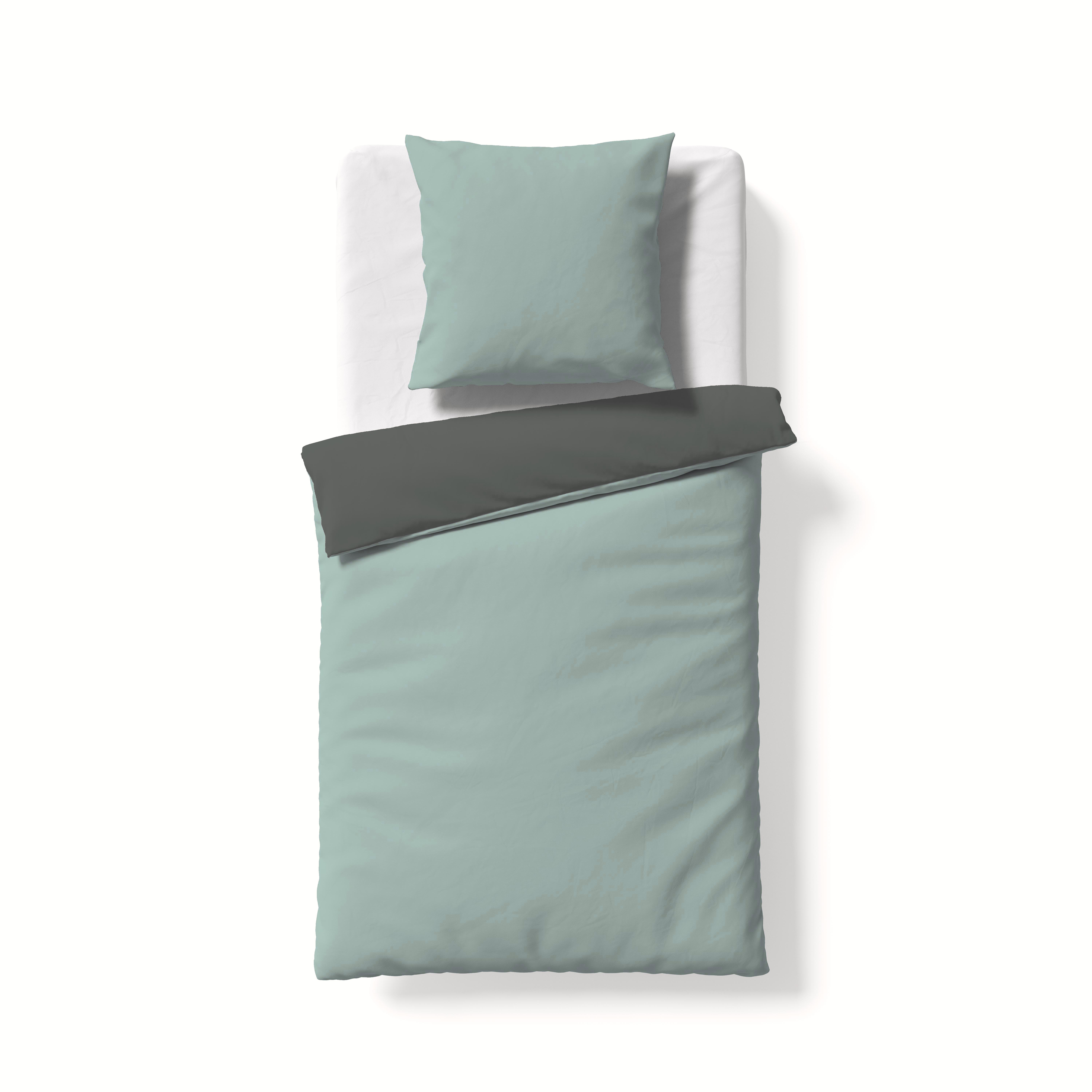 Provence W Halbleinen-Bettwäsche mint