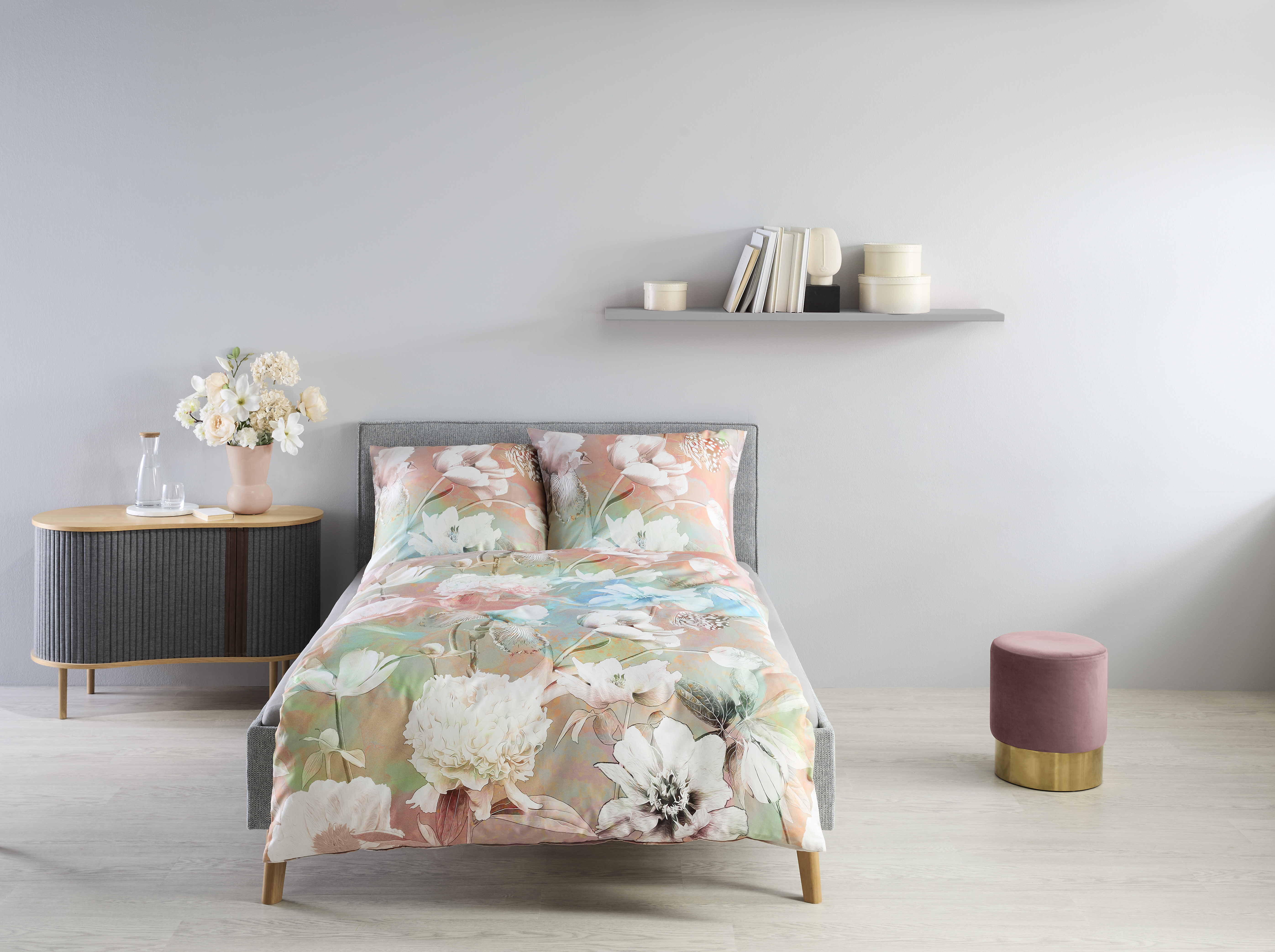 Bed Art S Mako-Satin Bettwäsche – Blüten multicolor