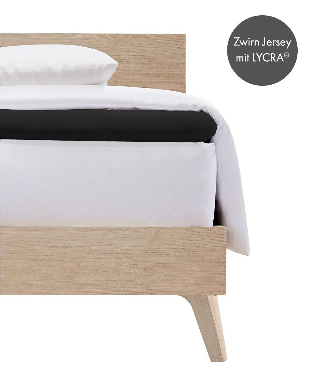 Comfort Topper-Fixleintuch Jersey Schwarz