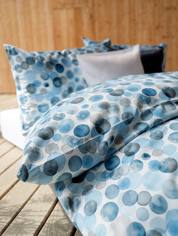 Mako Satin-Bettwäsche BOLSA bleu Mako Satin-Bettwäsche BOLSA bleu