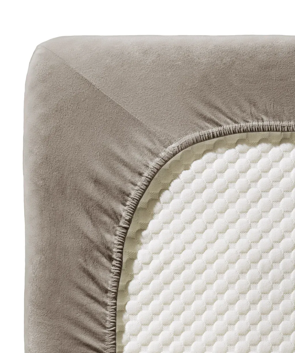 Comfort Topper-Fixleintuch Jersey Taupe
