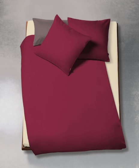 908200-98 Satin-Bettwäsche TopLine UNI Rubin