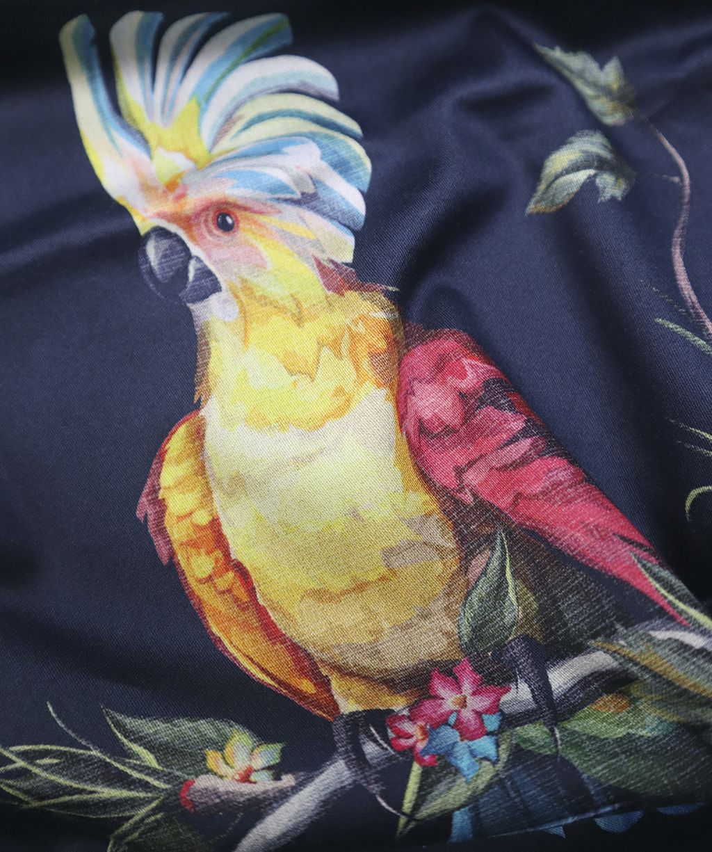 Mako Satin Wende-Bettwäsche Bed Art S Papagei