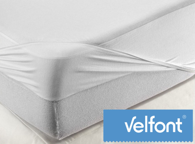 Fix_velfont_weiss Bester Milbenschutz bis 35cm Matratzenhöhe