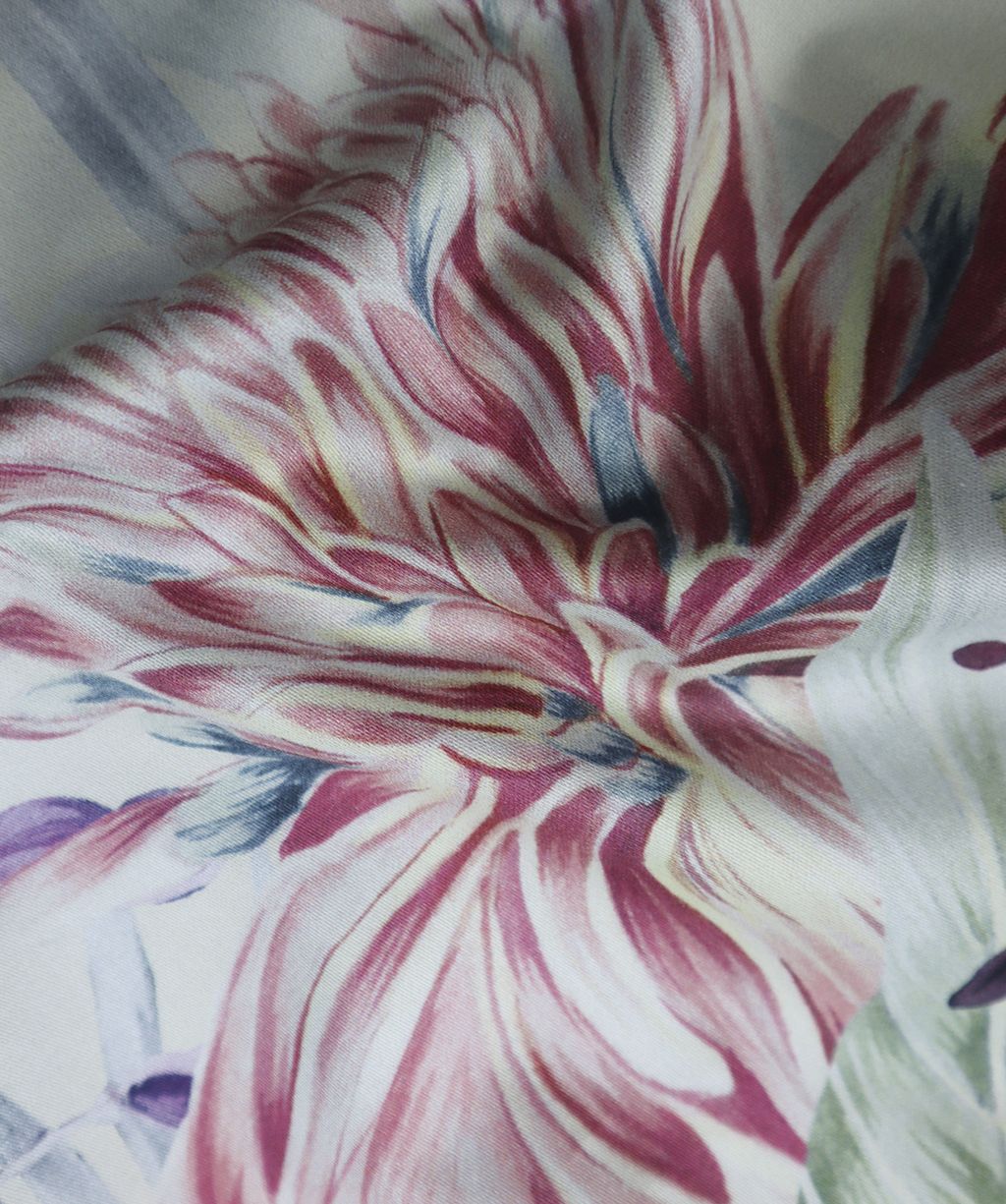 Mako Satin Wende-Bettwäsche Bed Art S Blumen