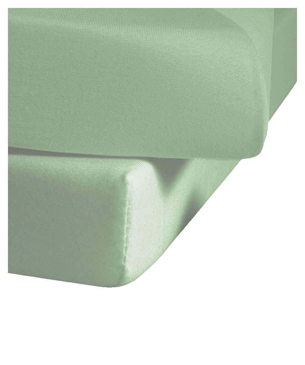 Satin-Fixleintuch TopLine Uni Eukalyptus Satin-Fixleintuch TopLine Uni Eukalyptus