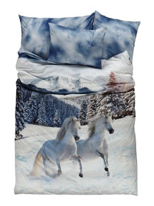 Bettwasche-Tamara-R-Polly-und-Dolly-Photoprint Tamara R Pferdebettwäsche Mako Satin Photoprint