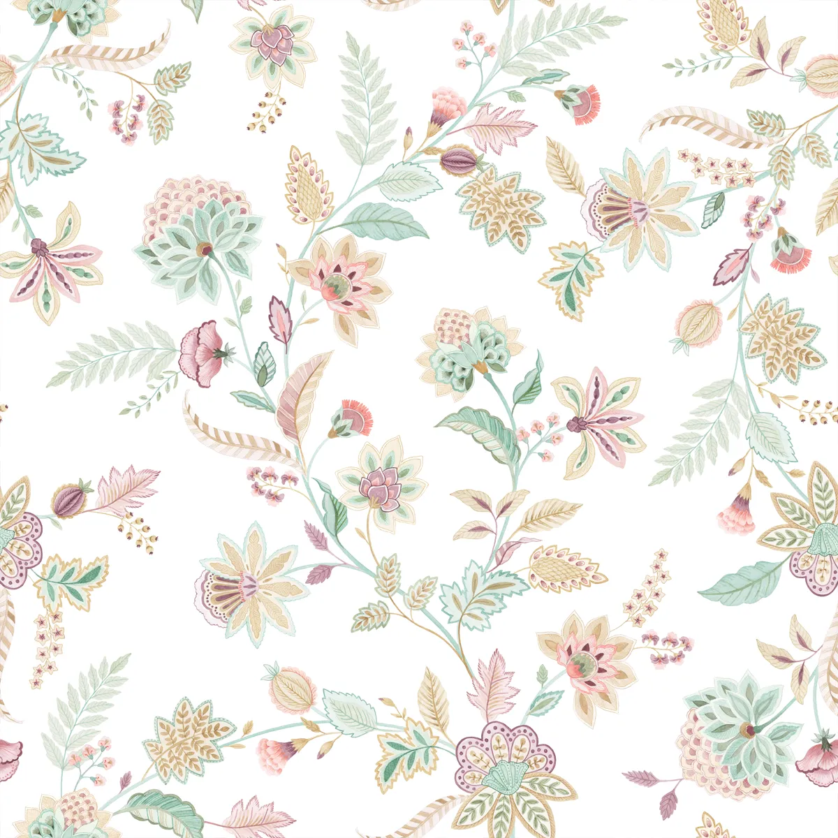 Bettwäsche Ima – Grafische Blüten auf Weiss