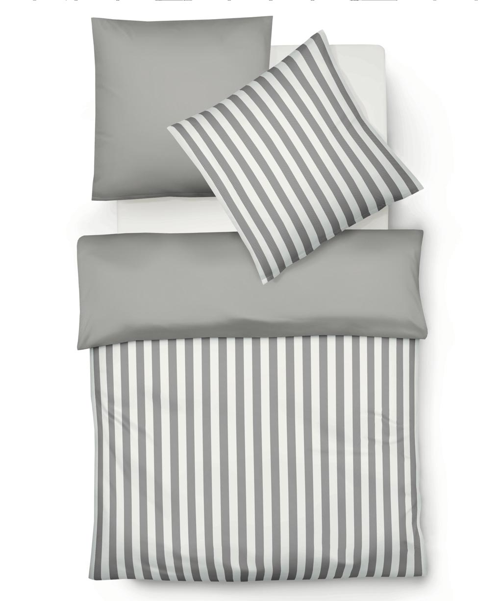 Flanell-Wende-Bettwäsche in grau Flanell-Wende-Bettwäsche in grau