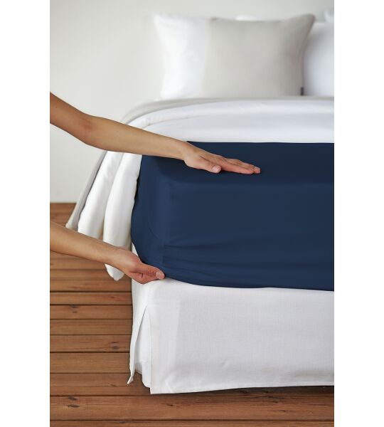 Marine-N20 LIVING-HOME Satin Uni Marine