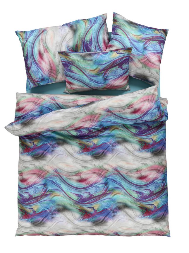 Satinbettwasche-wave-von-tamara-r Tamara R Satin Bettwäsche mit Wellen, bunt