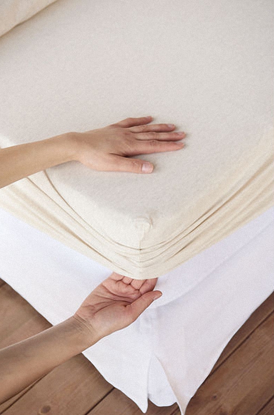 9260-Melange-Fix_Beige Spannbettlaken Melange Beige