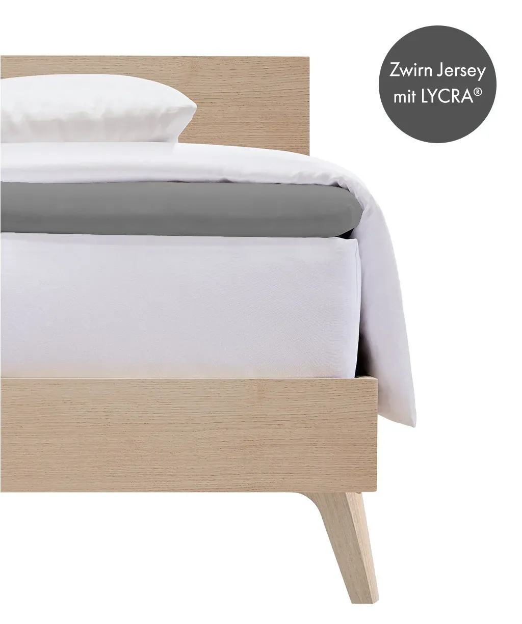 Comfort Topper-Fixleintuch Jersey Steingrau