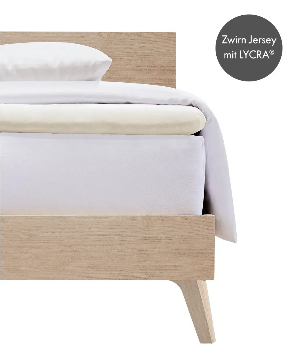 Fleuresse Topper-Fixleintuch Jersey Creme