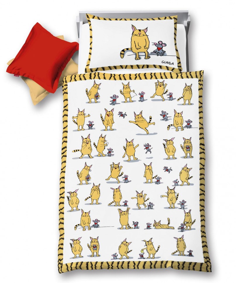 Kids_G-143602-1 KIDS Bettwäsche "Katz und Maus"