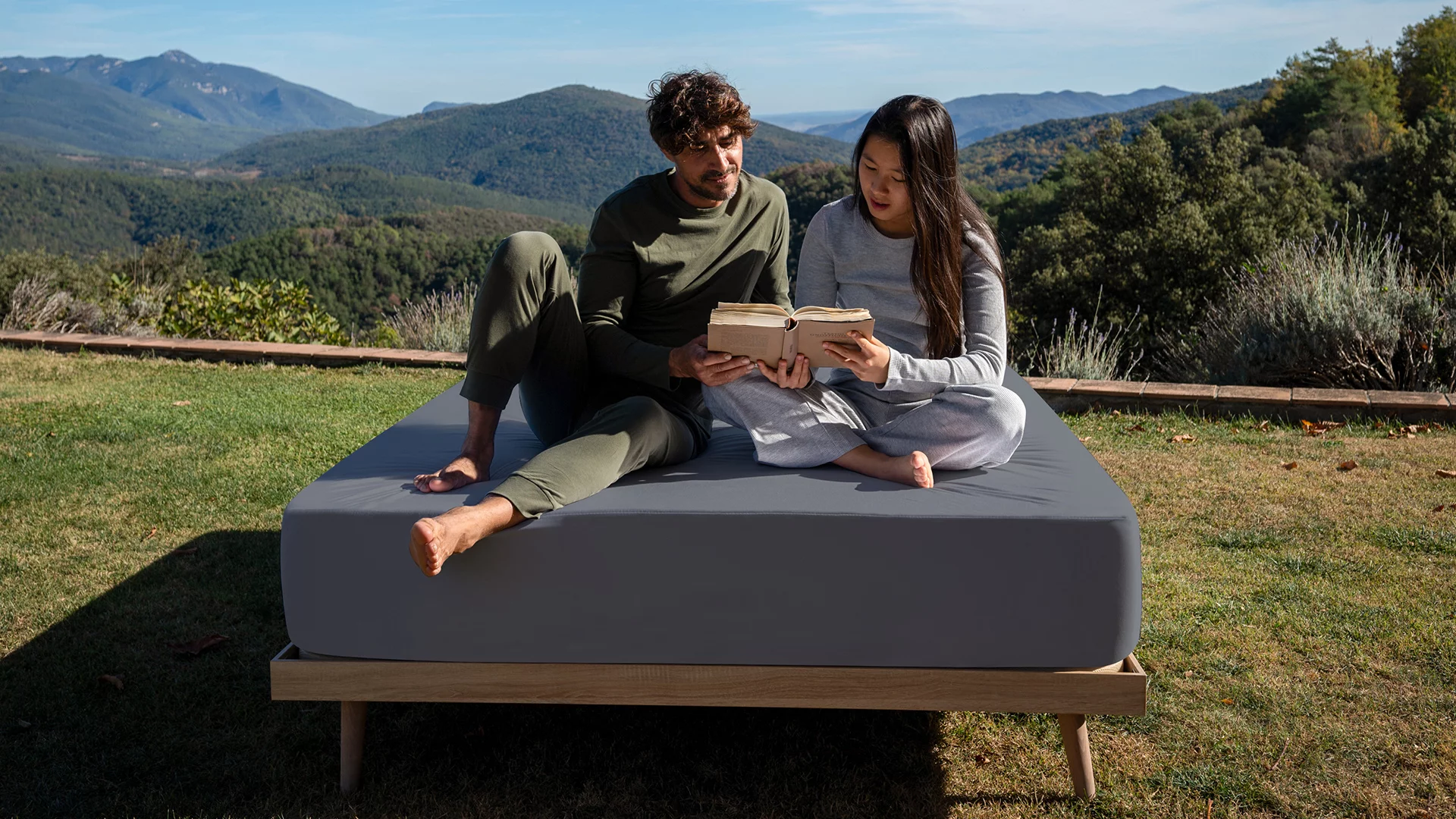 B-Sensible NaturZink Fixleintuch 80x220cm Grau