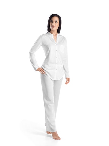 HANRO_Basic_070101_077956_2 Damen-Pyjama COTTON Deluxe Weiss