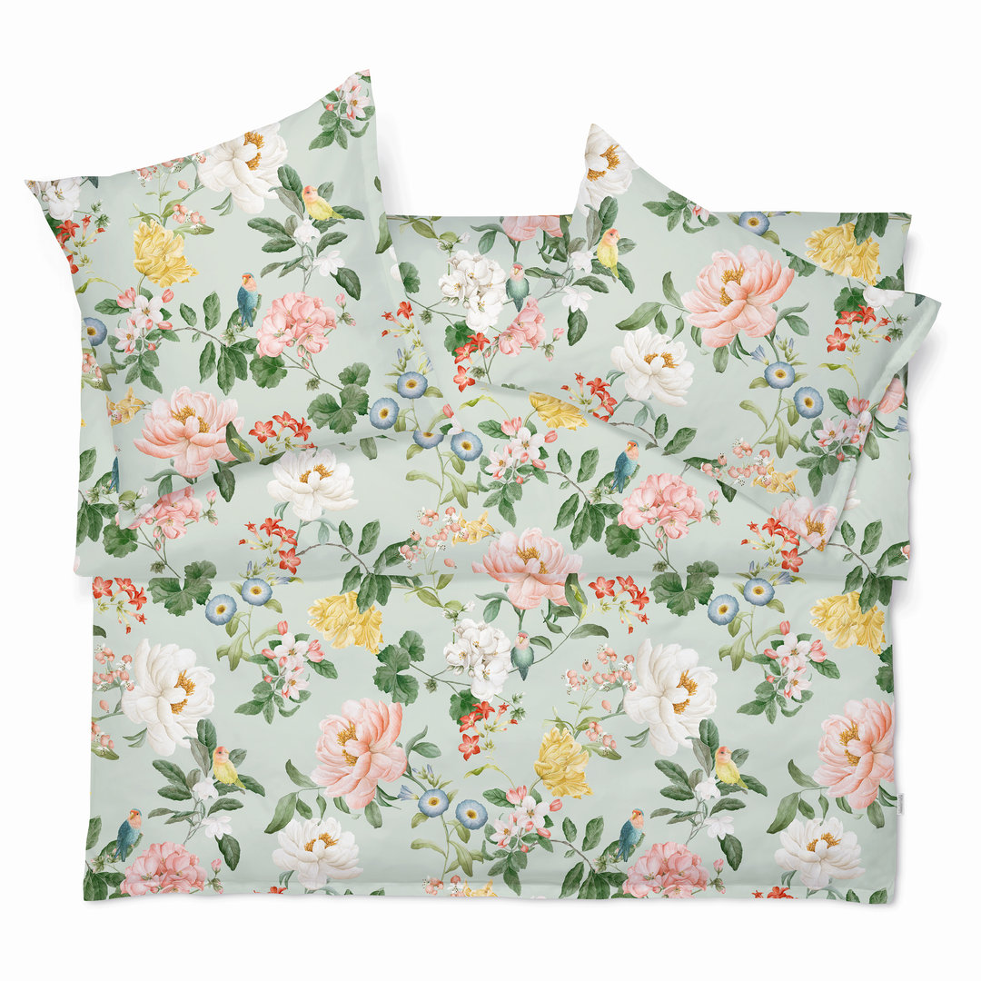 Satin Bettwäsche Artemis in grün