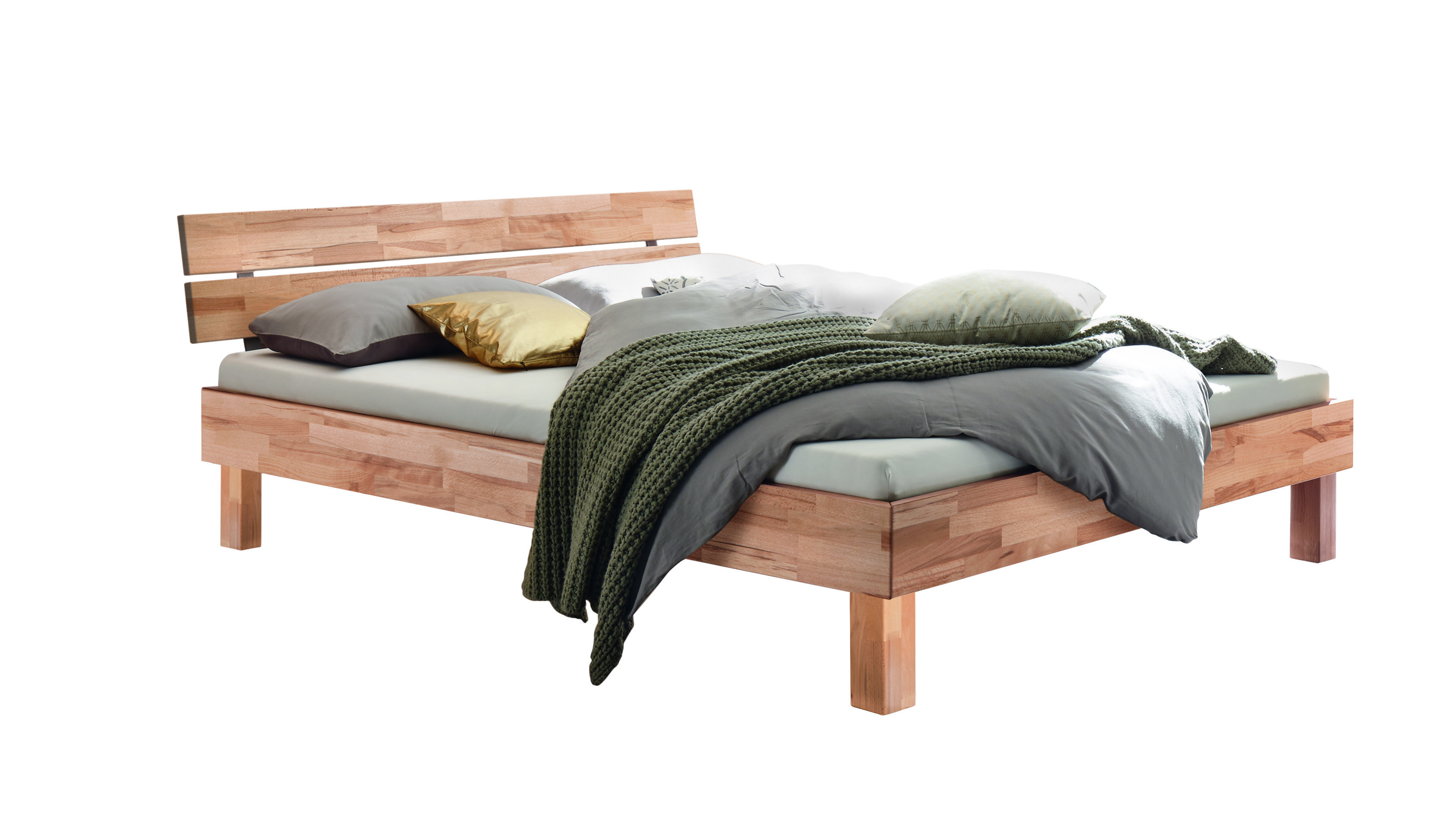 Holzbett Prato Kernbuche