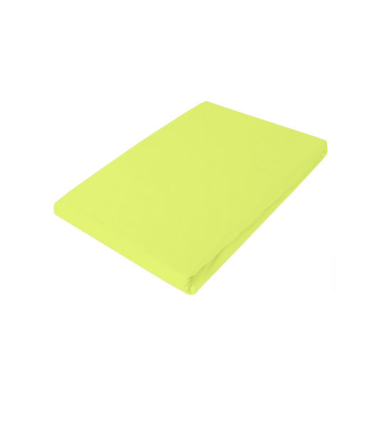 21001N_N42-limone Satin-Fixleintuch LIVING-HOME Limone