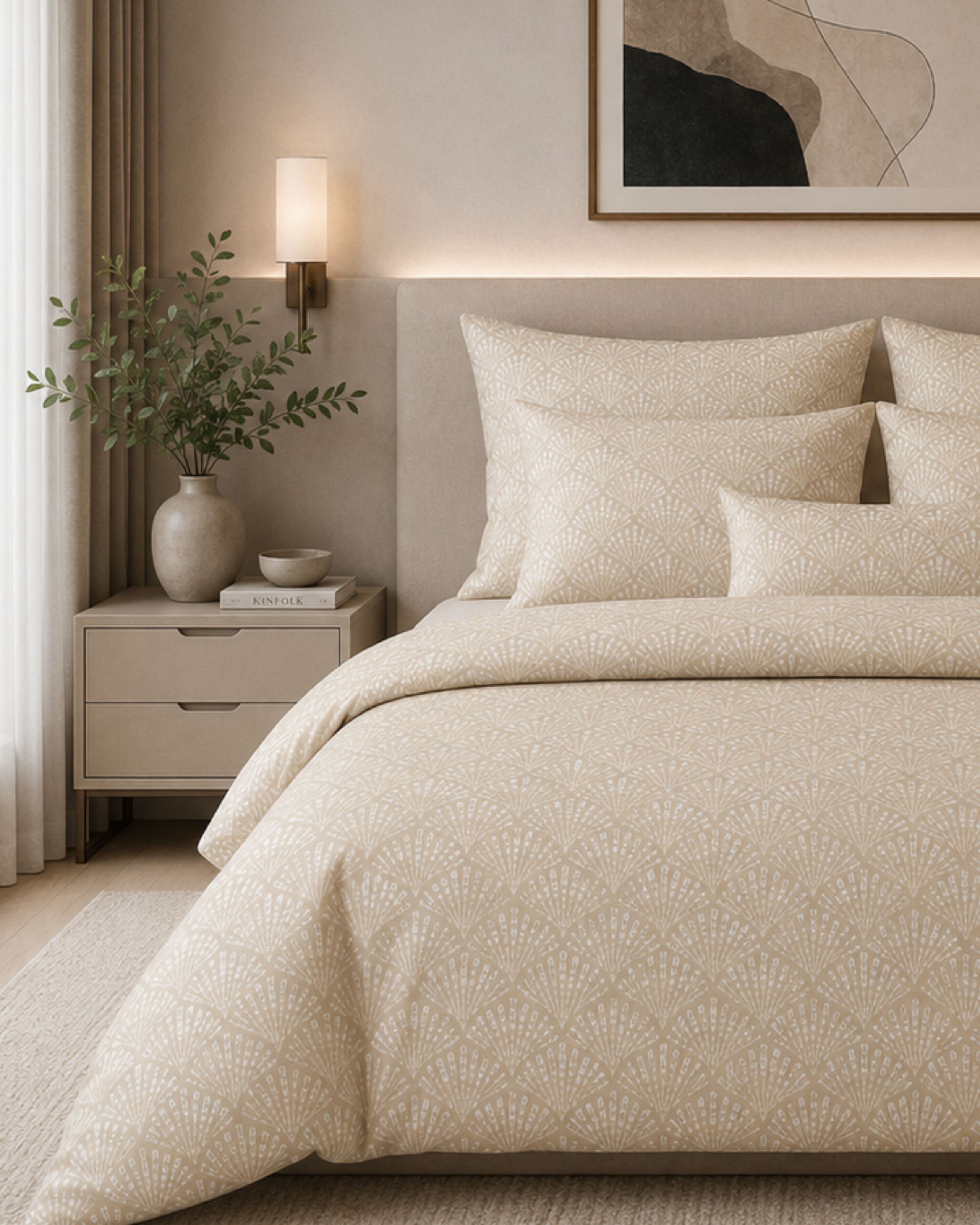 Niclas Beige – Mako-Satin Bettwäsche