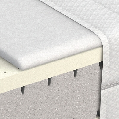 Optima-Air Bezug mit 400 g/m2 Klimafaser versteppt