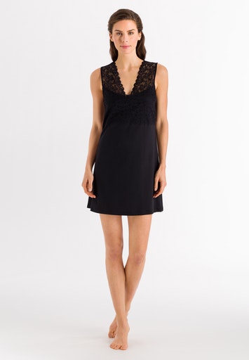 HANRO_Basic_070019_077929_4 Ärmelloses Nachthemd Moments in Schwarz