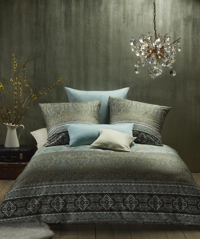 Satin-Bettwasche-Herbs-Paisley-4128-5 Bettwäsche Herb Satin 4128.5 grün