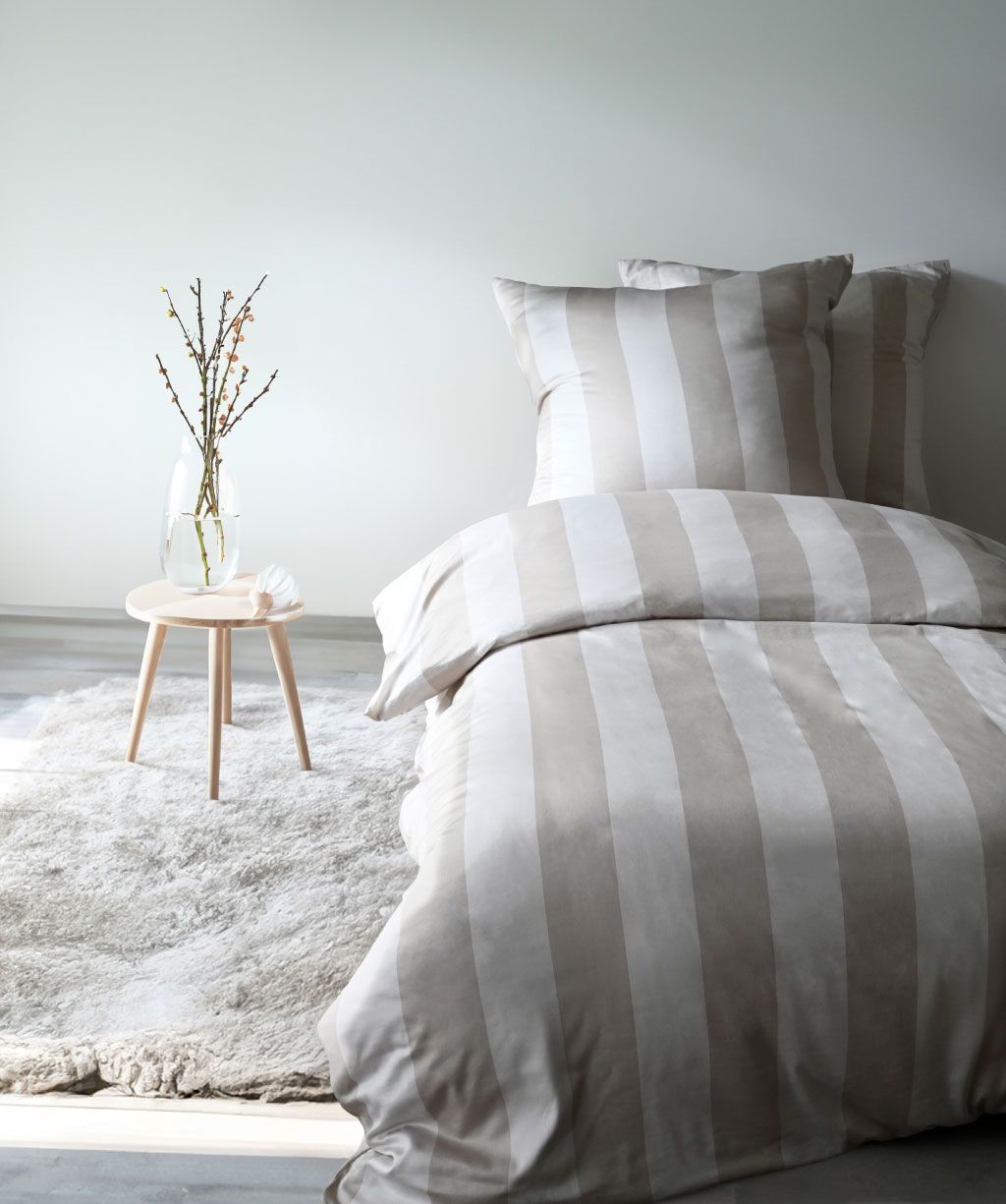 Satin-Bettwäsche Modern Life beige