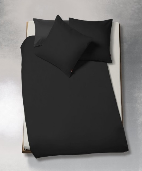 908200-93 Satin-Bettwäsche TopLine UNI Schwarz