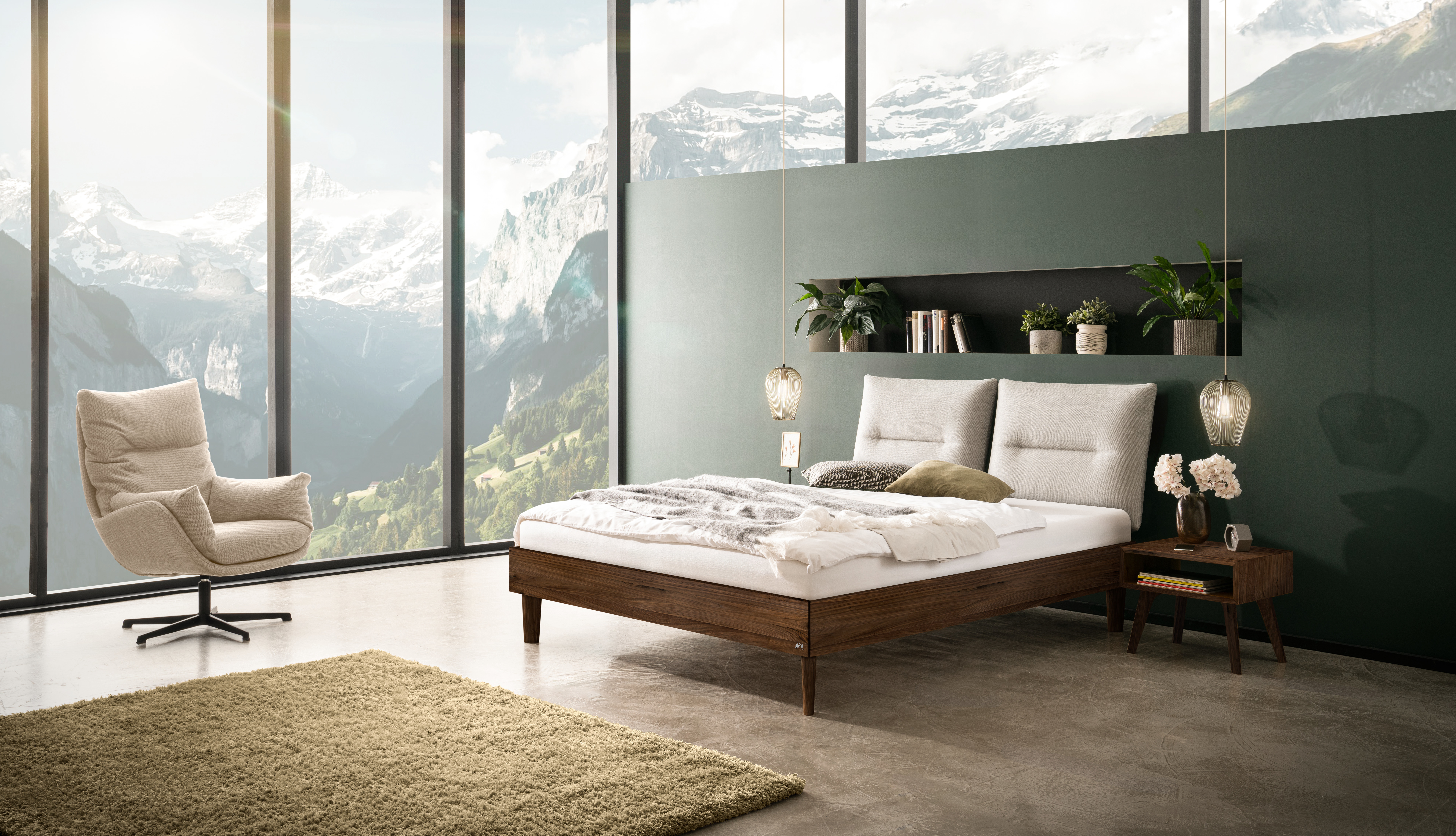 Bett Emilia 140x200cm Nussbaum Bett Emilia 140x200cm Nussbaum