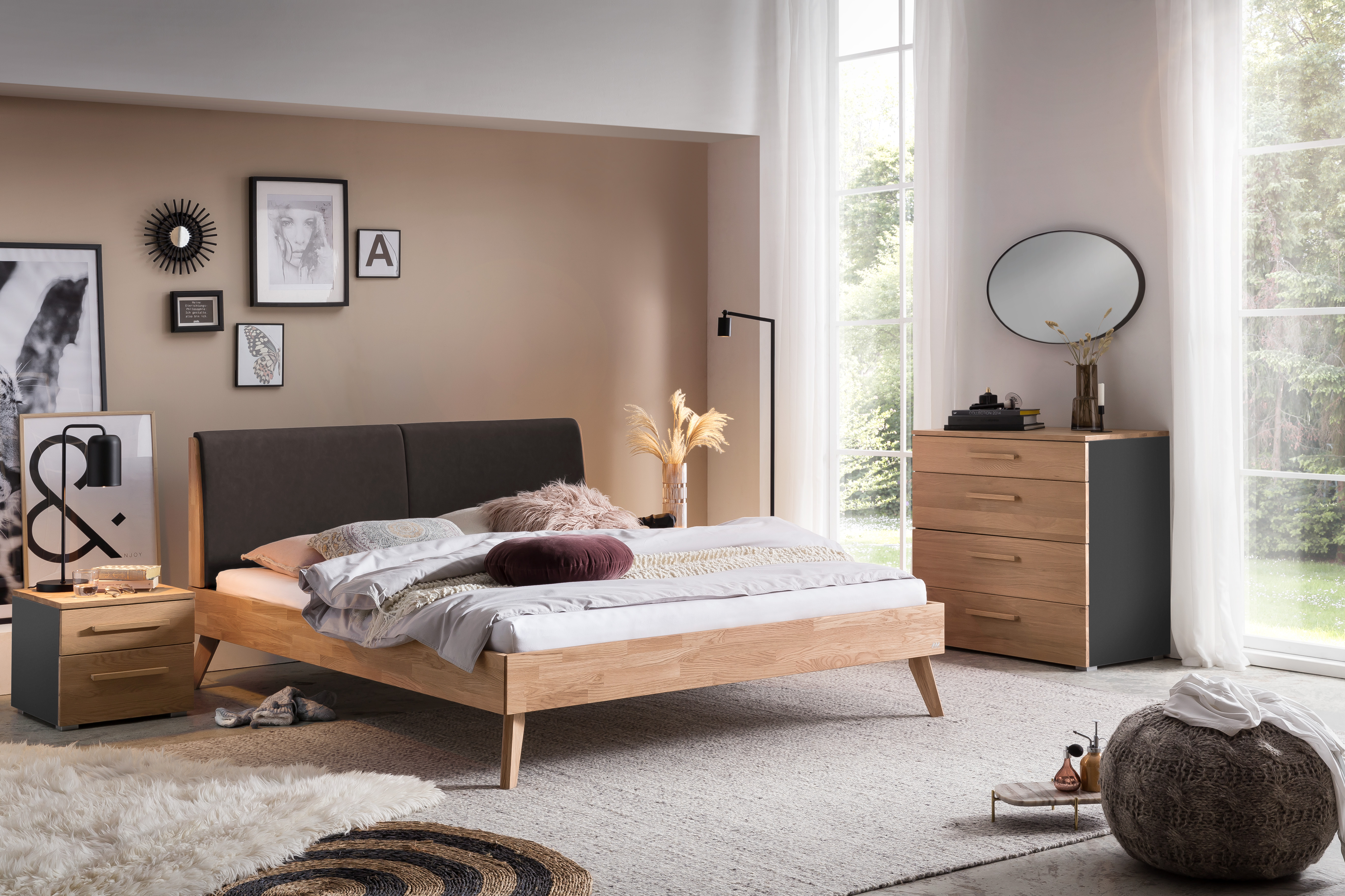Bett Simone Eiche bianco KUL Bett Simone Eiche bianco KUL