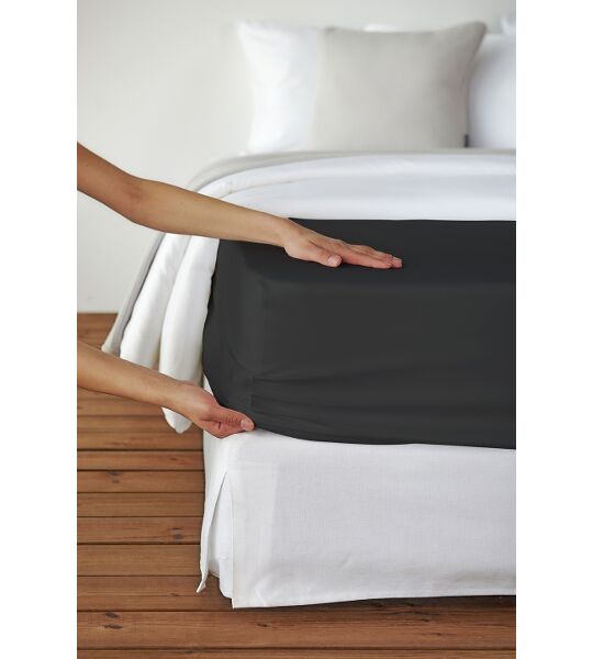 Anthrazit-N93 LIVING-HOME Satin Uni Anthrazit