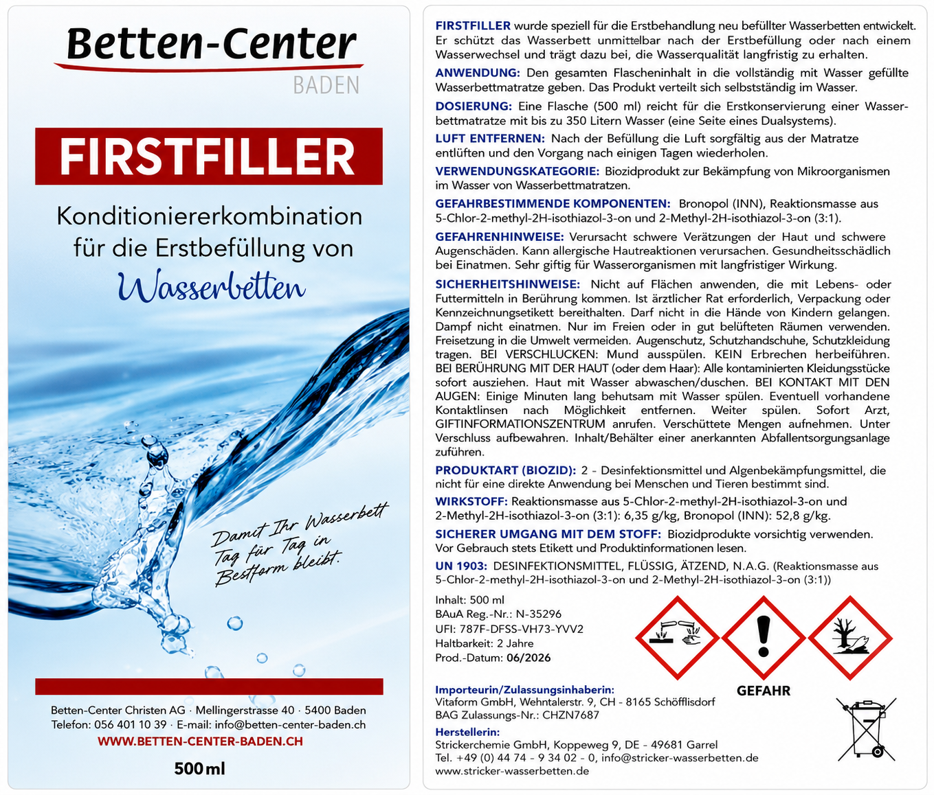 Wasserbett Firstfiller
