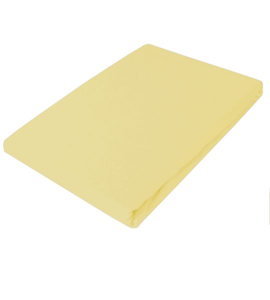21001-7200-mellow-yellow Oberleintuch LivingHome in Weichgelb