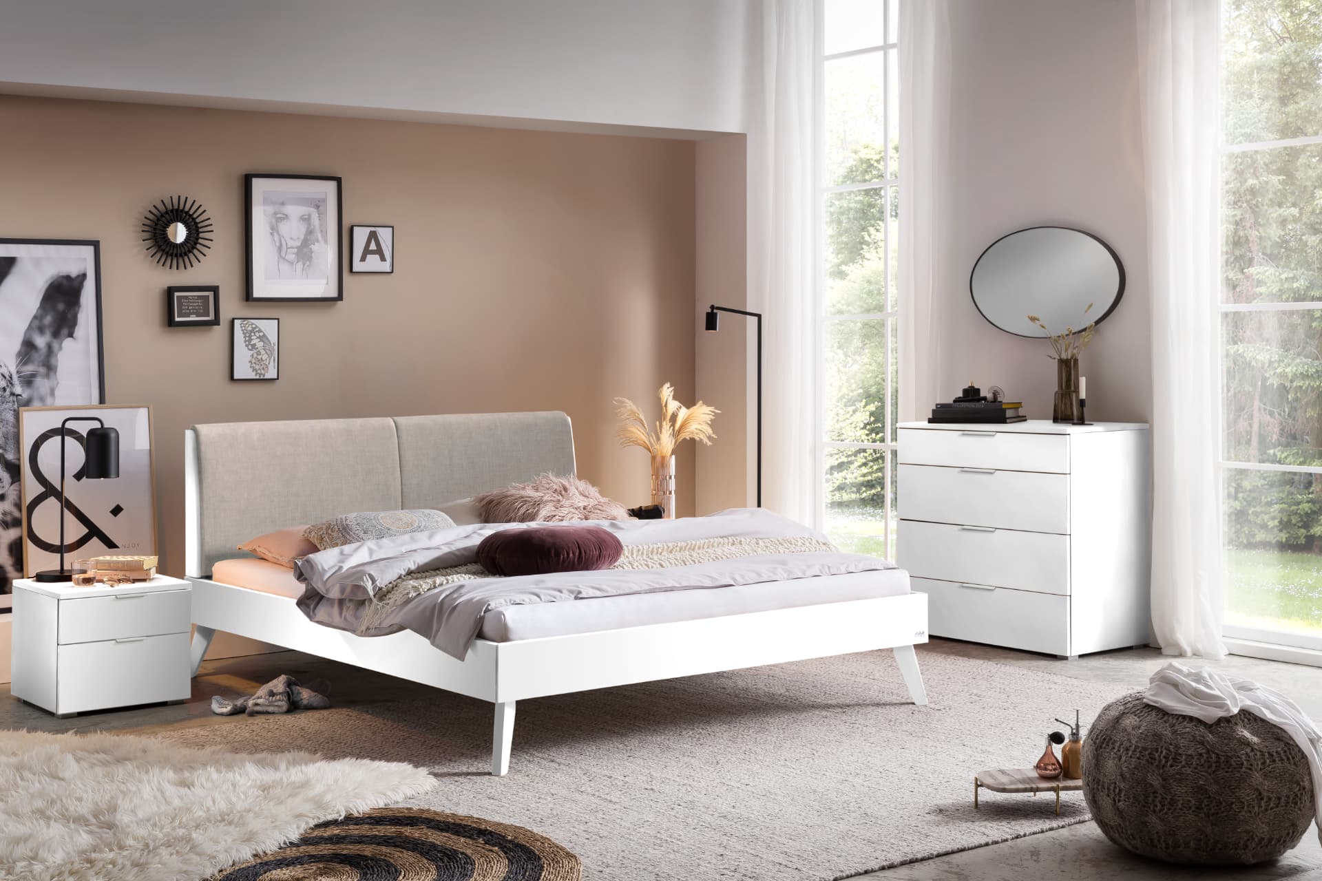 Bett Simone Buche weiss