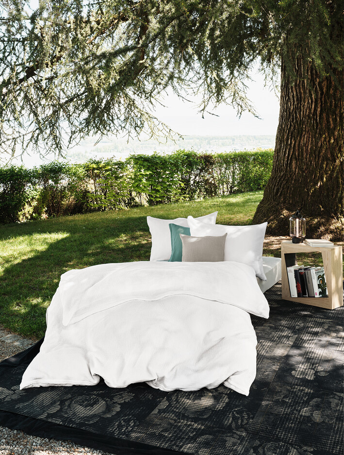 Mousseline-Bettwäsche Naima greige